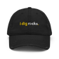 "i dig rocks" Distressed Dad Hat