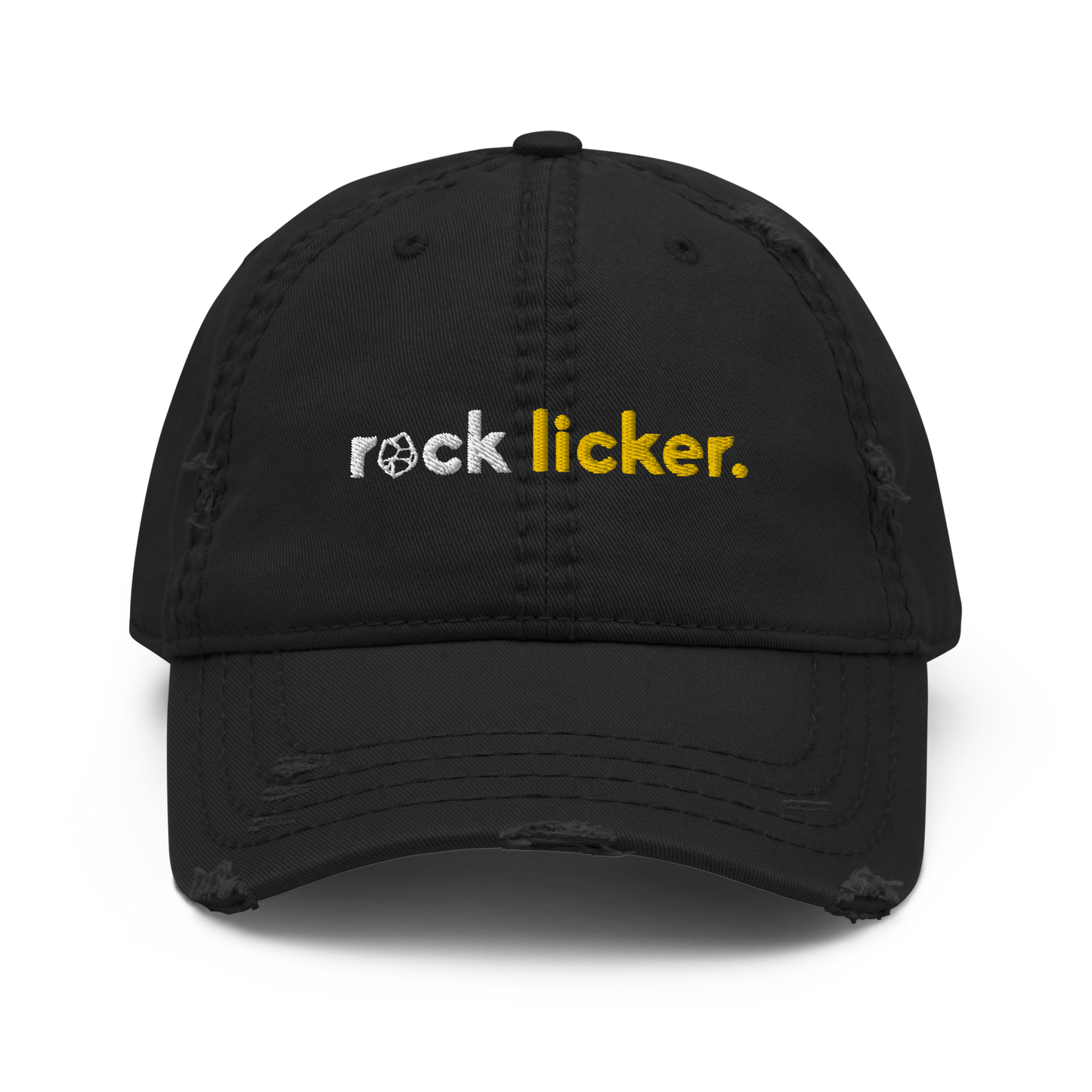 "rock licker" Distressed Dad Hat