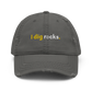 "i dig rocks" Distressed Dad Hat