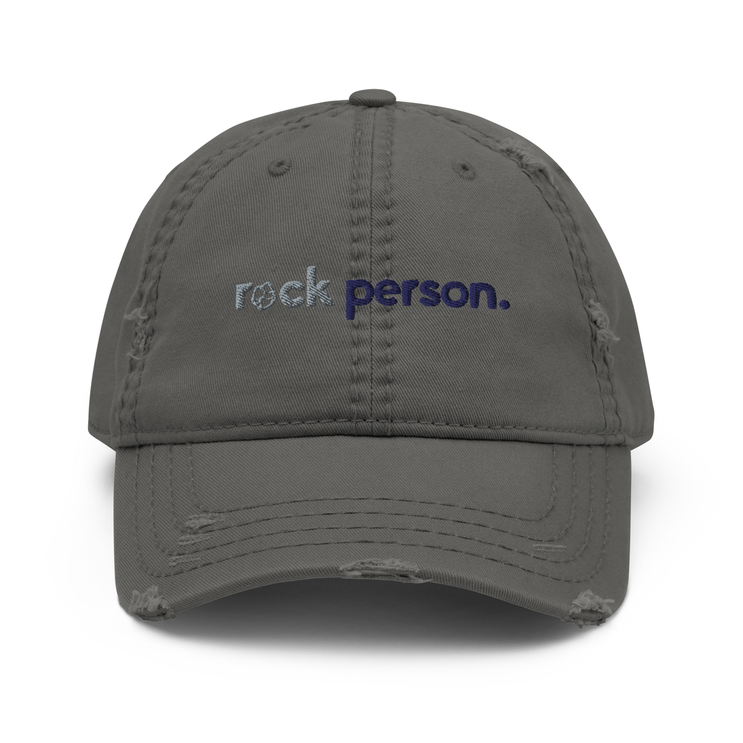 "rock person" Distressed Dad Hat