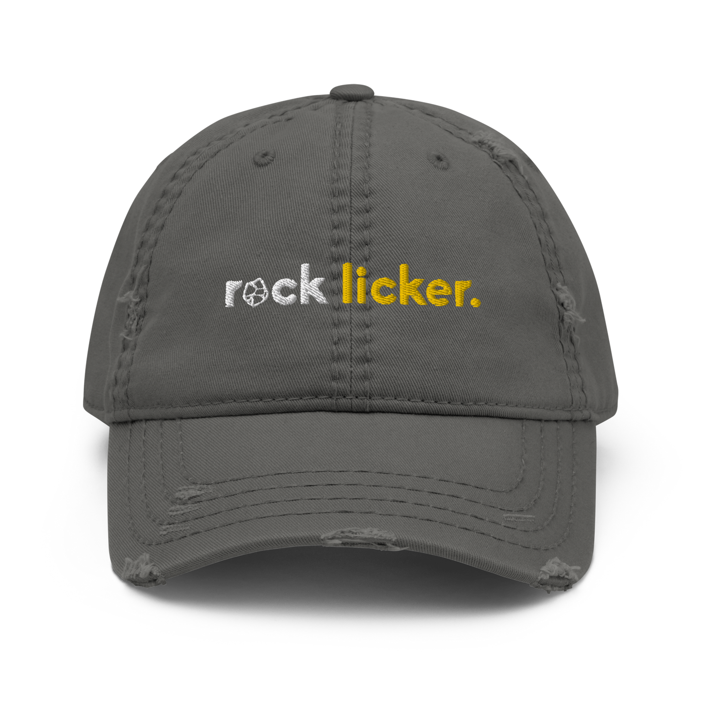 "rock licker" Distressed Dad Hat