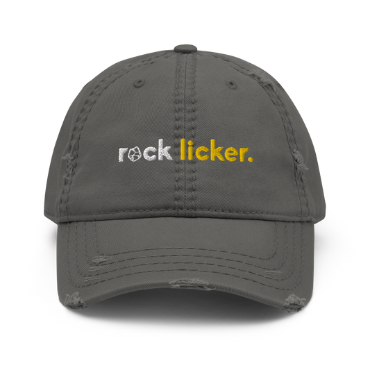 "rock licker" Distressed Dad Hat