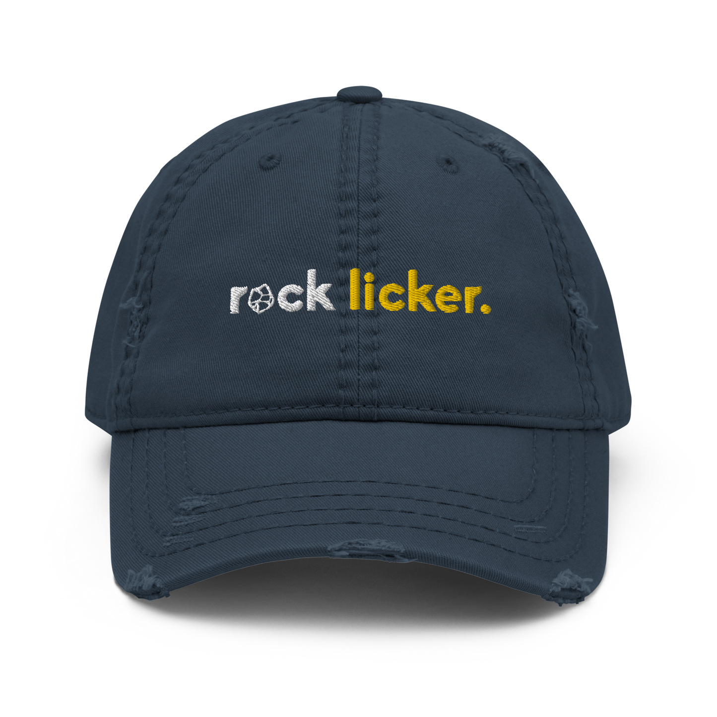 "rock licker" Distressed Dad Hat