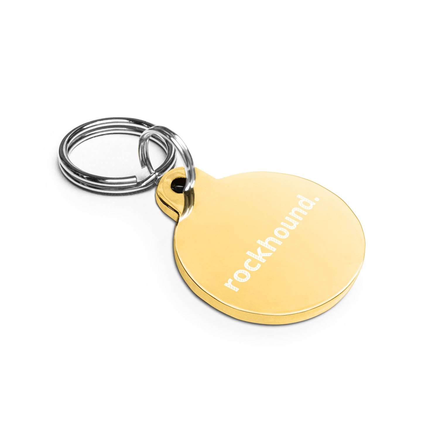 "rockhound" Engraved Dog Tag