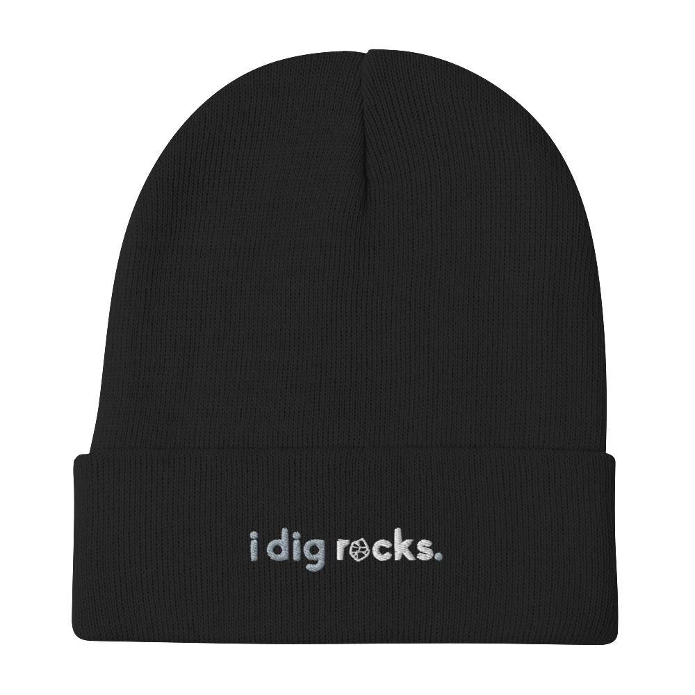 "i dig rocks" Embroidered Beanie