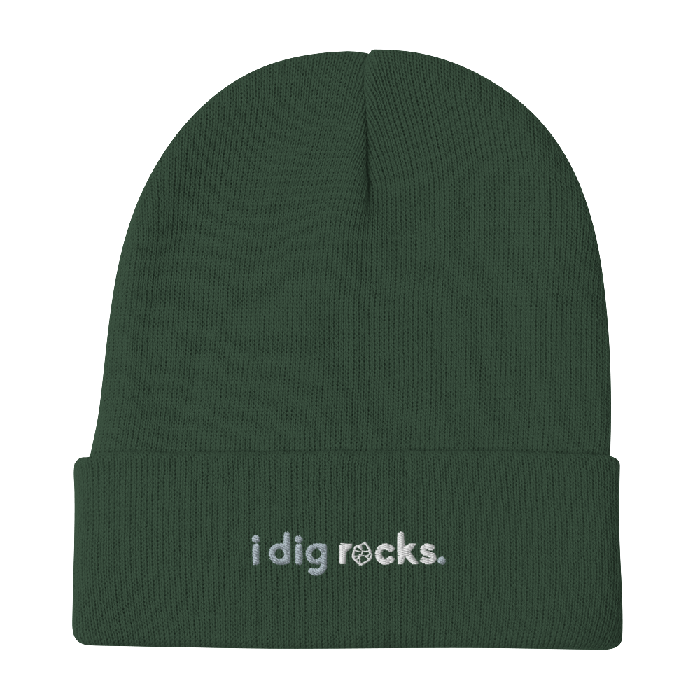 "i dig rocks" Embroidered Beanie