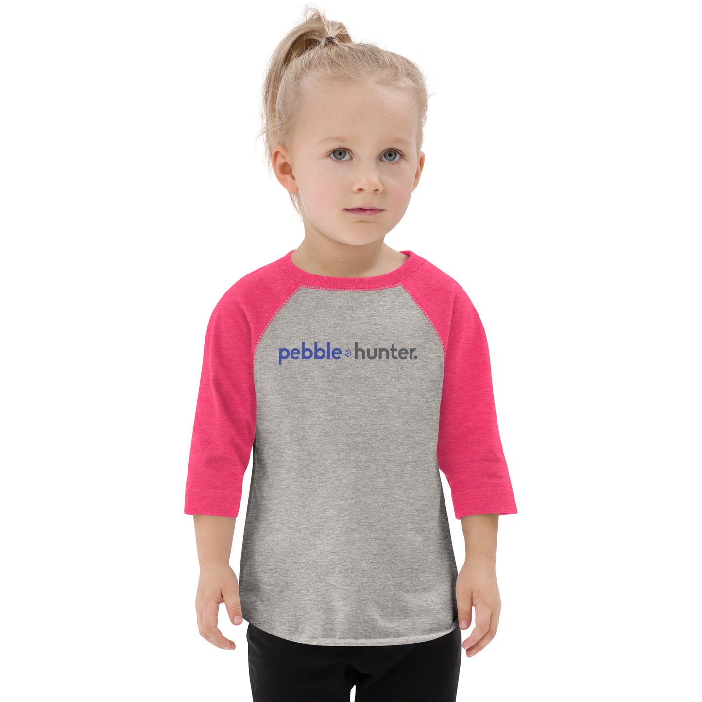 "pebble hunter" Toddler Baseball Shirt