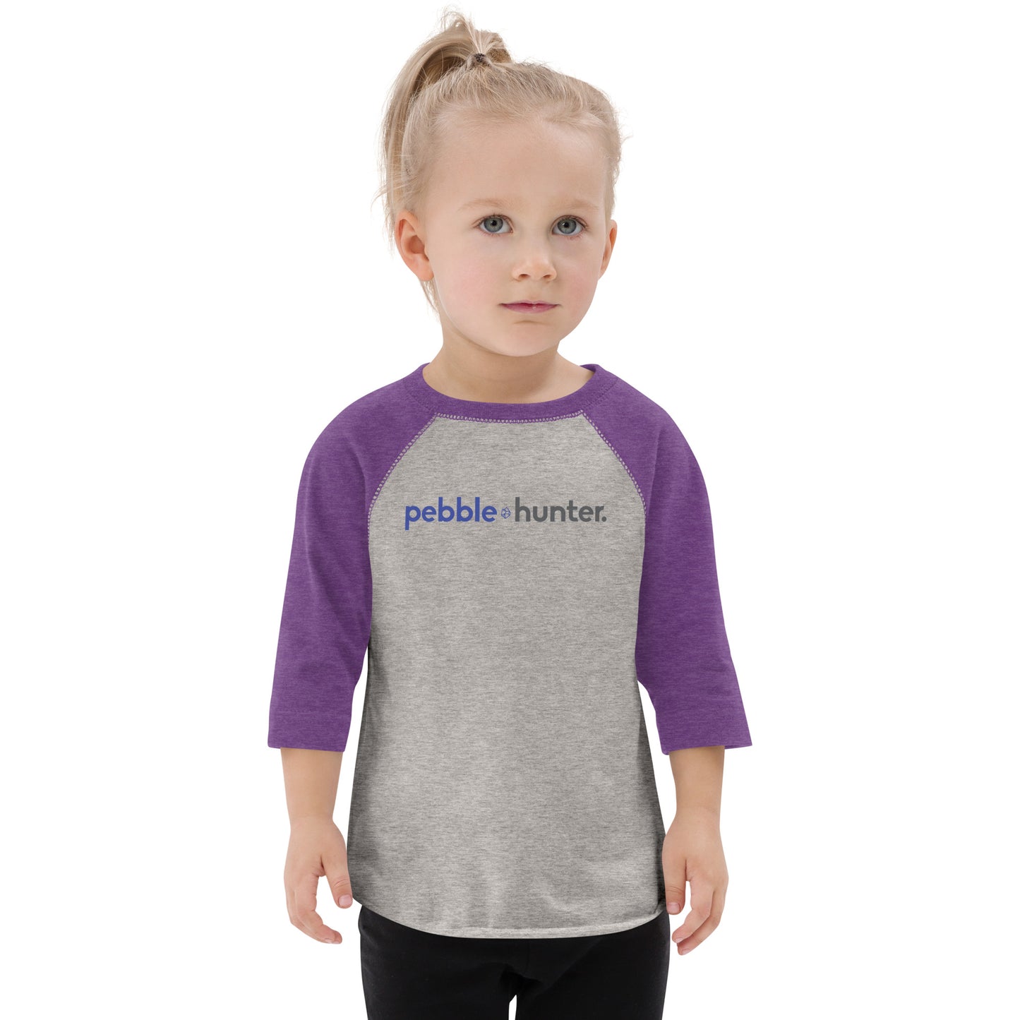 "pebble hunter" Toddler Baseball Shirt