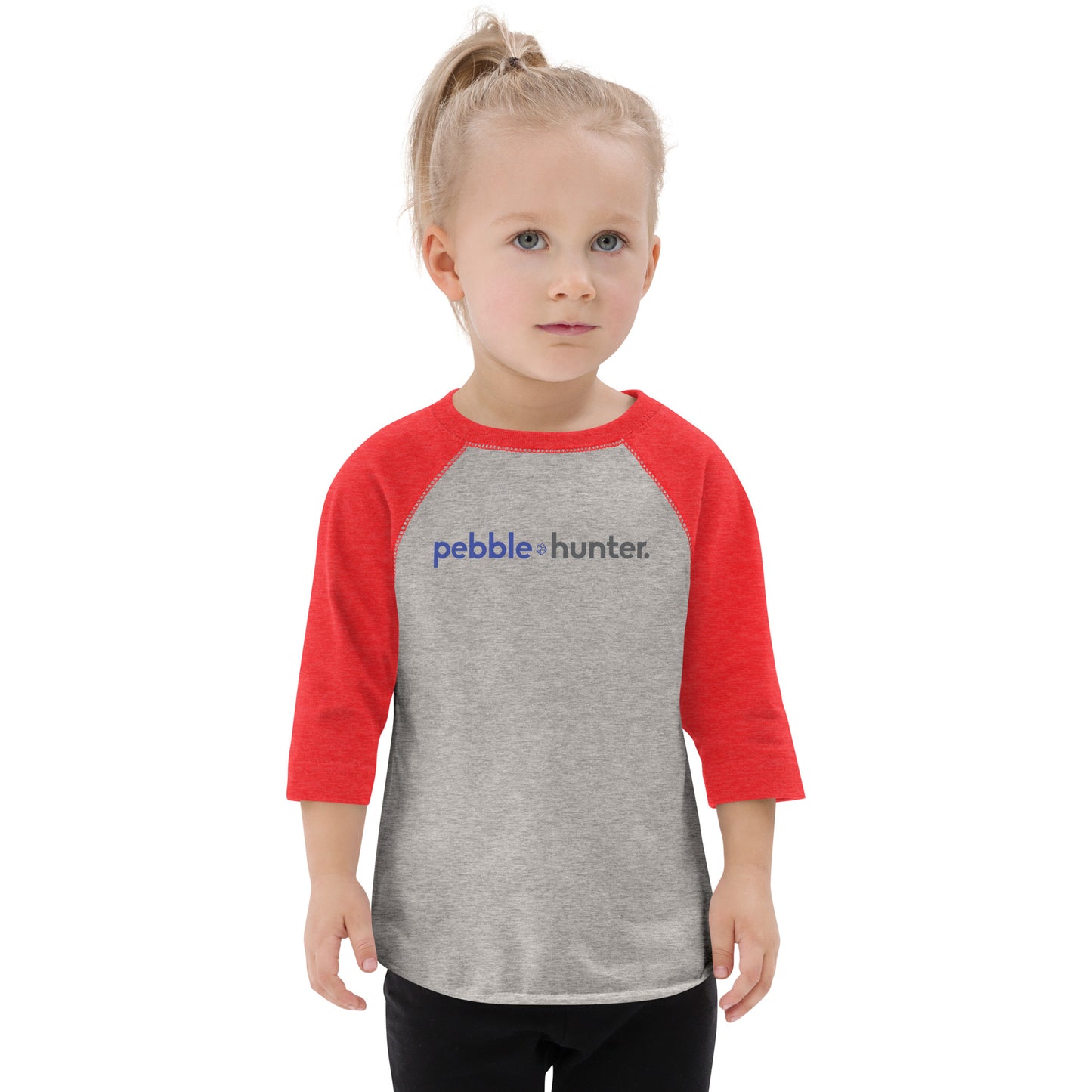 "pebble hunter" Toddler Baseball Shirt