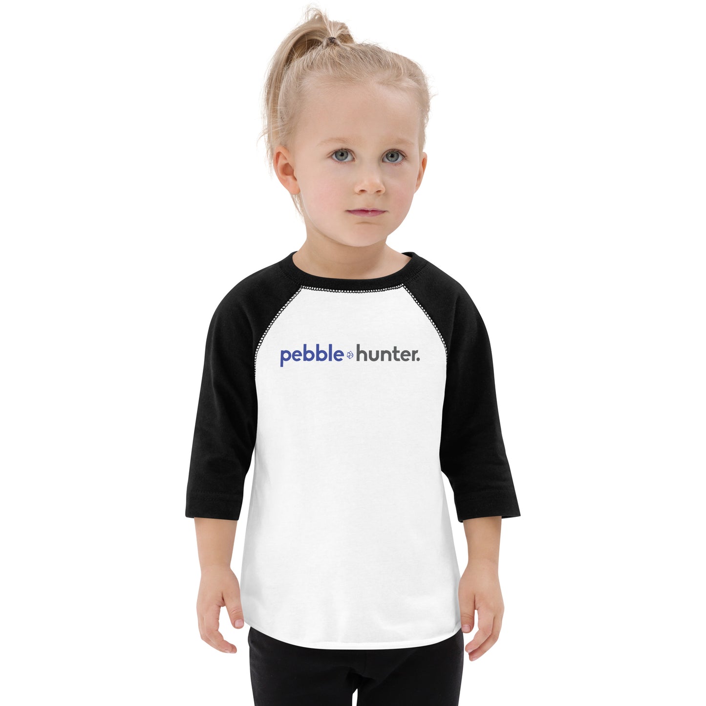 "pebble hunter" Toddler Baseball Shirt