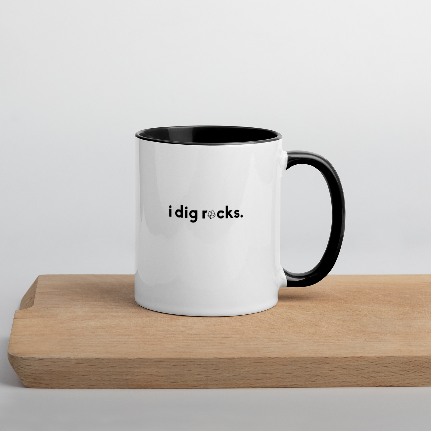 "i dig rocks" Pop o' Color Mug