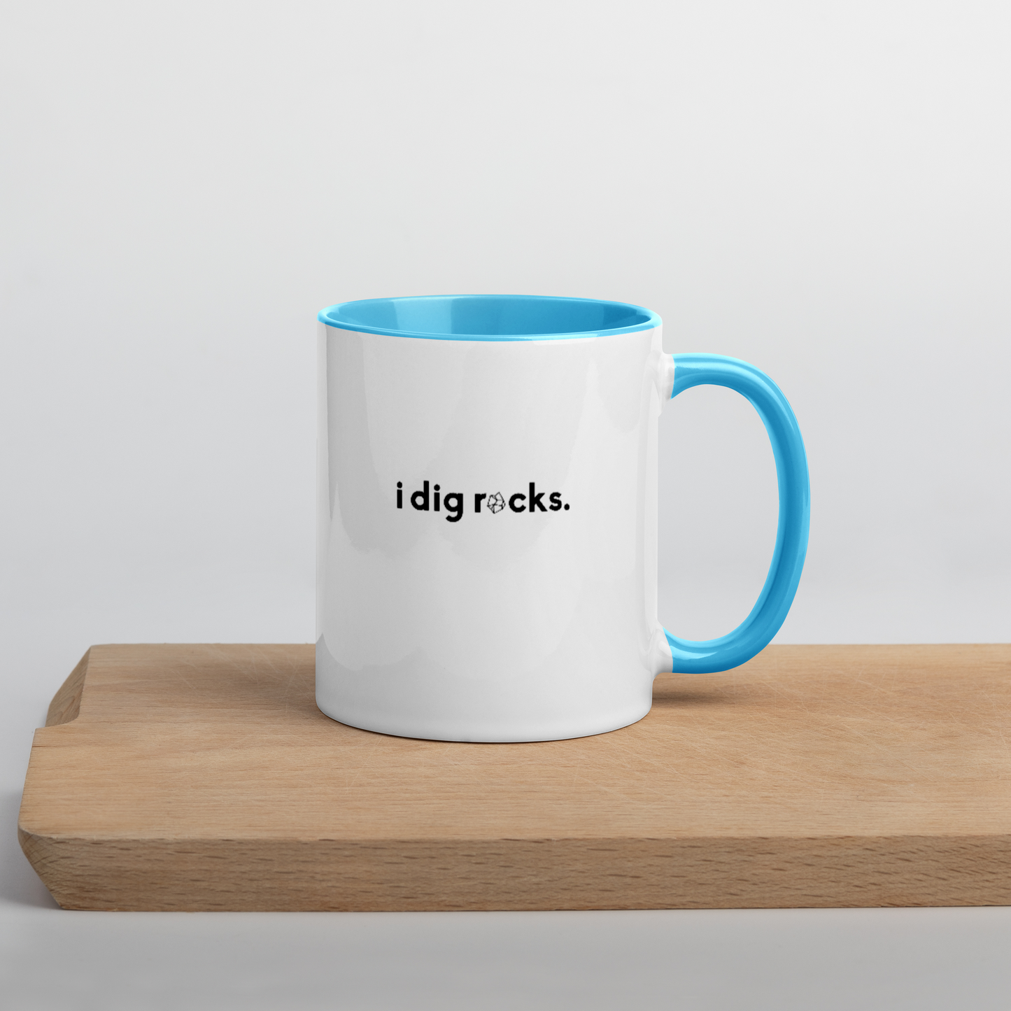 "i dig rocks" Pop o' Color Mug