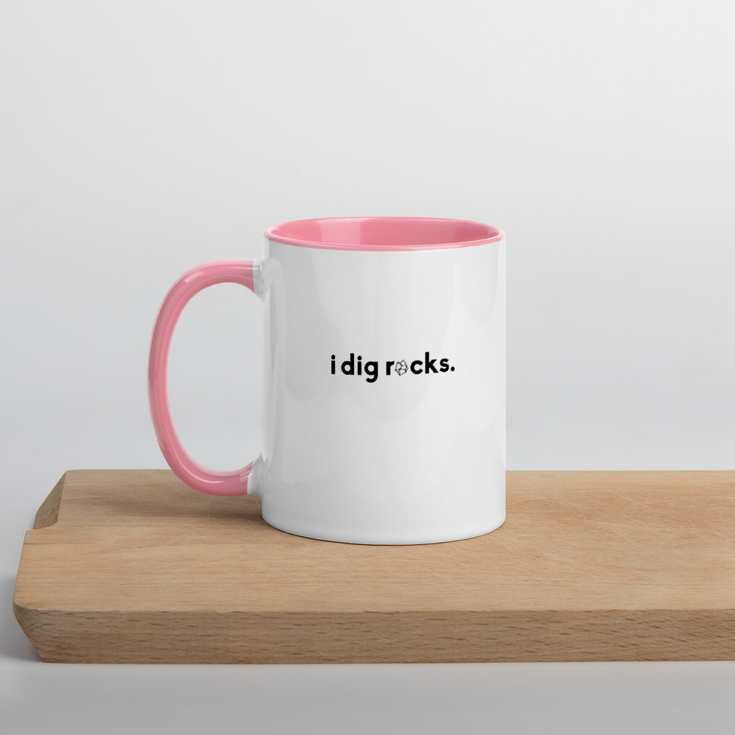 "i dig rocks" Pop o' Color Mug