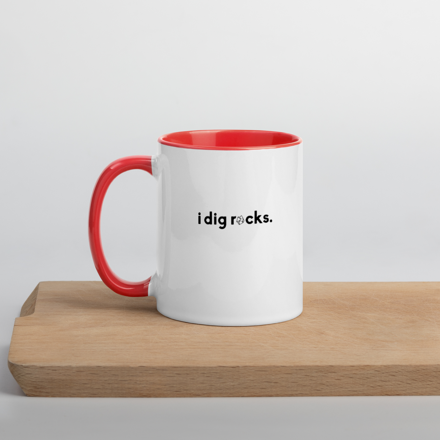 "i dig rocks" Pop o' Color Mug